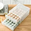 60 Gitter Ei-Aufbewahrungsbox Doppelschicht transparenter Schubladen Typ transparenter Eierbehälter für den Kühlschrank Anordnung Küche