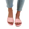 Slippers Ladies Fashion Round Toe Solid Color Leather Flat Open Casual Womens Slipper Boot Socks