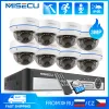 System Misecu H.265 3MP POE Camera Security System CCTV Video Face Detection Vandalproof Audio Record E -post varningskameraövervakning