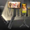 Monopods L09 Gimbal Stabilisator mit Füllung Light Bluetooth Telescopic Selfie Stick Video Shooting Stativ für Telefon Smartphone iOS Android