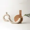 Jarrones Nordic Ceramic Vase Home Sala de estar Decoración de flores vegetarianas Arte Arte Decoración de escritorio