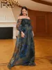 Plus Size Dresses Missord Elegant Tie Dye Evening Women Off Shoulder Long Sleeve Loose A-Line Party Dressing Large Prom Clown