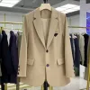 Ternos femininos de grife blazer jaqueta luxuosa capa esbelta Terno de capa de primavera preta branca moda de outono de outono temperamento casaco de alta qualidade para mulheres roupas femininas