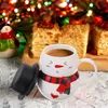Tassen Weihnachten Tasse Keramik Kaffee Tasse Deckel Neuheit Geschenk Urlaub Dekor Büro Geburtstag Silikon Tassen für Tee