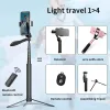 Monopods Bluetooth Remote Control Gimbal Stabilize Selfie Stick with LED Light Video Record Stativ för iPhoneAndriod Live -sändning