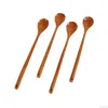 Bowls Rice Mixing Dessert For Children Bamboo Cooking Wooden Catering Scoop Soup Spoon Tea Kitchen Utensil