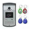 Telefon Wired Video Door Phone Intercom System Code Doorbell Camera med CMOS Night Vision Reader Card för XSLID Entrémaskin