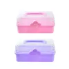 Storage Bags Sewing Supplies Organizer Portable Box Folding Tool Case 3 Tier For Bead Scrapbooking Items Pencils Art Craft