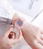Montres électroniques pour femmes Slicon en or rose Slicon Robe transparente LED Digital Wristwatch Horloge Relogio Feminino Wristw5419092