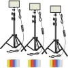 Monopod LED POTOGRAFI Video Belysningspanel Kit USB Ljus med mini justerbar stativstativ RGB färgfilter för fotostudioskytte