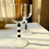 Weingläser Original Perlen Cup Goblet Hitzeresistentes Glas ungewöhnliche Form Cocktail Champagner Hochzeit Küchen Vorräte