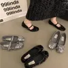 Scarpe casual da donna Mary Jane 2024 Spring Fucide Giova poco profonda Elegante Testa quadrata con aletta comoda comoda