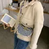 Waist Bags Timis Li Houndstooth Chestbag PU Bag Women Belt Classic Fashion Drum Travel Purse Phone Pouch Pocket Hip
