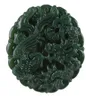 TJP Natural sculpté dragon rond et Phoenix Hetian Jade Pendant Chine Qingyu Green Collier Pendants1743753