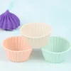 Bakningsverktyg Silikonkakor Mögel Rundformad Muffin Cup Mini Kitchen Tool DIY Dekorera 10st