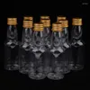 Water Bottles 10Pcsmini 50ml Plastic Clear Vials Small Wine For Party Wedding Liquor With Leak Proof Screw Lid