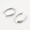 Boucles d'oreilles Andywen 925 Silver Silver Gold Long 21 mm Hoop Zircon Pave Luxury Ovales Crystal Pave Fine Jewelry 2021 Party Rock Punk Clips