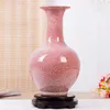 vase陶器の花瓶の絶妙な氷クラックアンティークルームの装飾芸術愛好家のための美的生きているテレビキャビネット