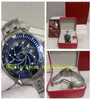 PO Real With Original Box Mens Watch Men039S 41mm 007 Blue Dial Stail Stains Bracelet Casino Royale Limited Edition Profe5598788