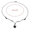 Colares pendentes Moda Love Heart Colar de pedra natural Mulheres meninas Chain de camisola ajustável Clavícula estética de jóias