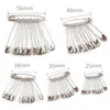 50Pcs Silver Safety Pins DIY Sewing Tools Accessory Stainless Steel Needles Large Safety Pin Small Brooch Apparel Accessories