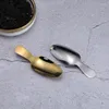 Tea Scoops Creative Spoon Shovel 304 Paslanmaz Çelik Kısa Sap Ze Tatlı Dondurma Küçük Sevimli