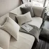 Couvre-chaise 3 pcs Couvercle de siège de canapé en velours Couleur de couleur unie épaisse pour canapés avec une largeur de 60 à 75 cm