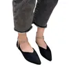 Casual schoenen voor vrouwen 2024 Buckle Strap dames flats mode puntige teen sexy metal decoratie plat schoenenzapatos de mujer