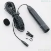 Microfoni Pro XLR 3pin standard Phantom Power Lavalier Lavalier Microfono 5M Cavo Micosollo Micosolina per miscelazione Sound Console Mixer audio audio