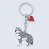 Portachiavi in Alaska Malamute Caratteri chiave porta chiavette per cani da cane Penderant Charm 24pcs/Lot Mix Wholesale