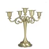 Soportes de velas Boldista de oro Retro Americano Sala de estar de hierro Vintage Mesa de comedor de lujo Porta Vela Decoración del hogar