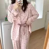 Home Clothing Satin Silk Boutique Womens Pajama Sets Fashion Leopard Print Homewear Long Sleeve Night Shirts And Pants Sleepwear Outfits