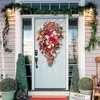 Kwiaty dekoracyjne wieniec świąteczny do drzwi kwiat girlandy dekoracje drzwi przednie 2024 Indoor Ornament