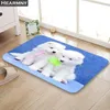 Carpets HEARMNY Arrival Doormat Samoye Smiling Angel Home Mat Machine Made Anti Slip Carpet Living Room/Hallway Bath Kids Gift