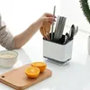 Kitchen Storage Drain Chopsticks Holder Utensil Cutlery Drainer Sink Caddy Rack Basket For Spoons
