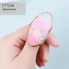 1Pc New Resin Stone Nail Art Palette Finger Ring False Nails Tips Drawing Color Mixing Display DIY Manicure Polish Gel Tool