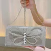 Cheap Store 90% Off Wholesale Wallte Water Diamond Bow Banquet Sparkling Party Crossbody Small Elegant Womens Handheld Bag luxury handbags