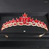 Clips de cabello Barroco Luxury Rhinestone Bridal Crown Tiara CRISMA CRISTE CRISTE CRISMA CRODAD CROWNEM DADA ACCESORIORES DE BODA JOYA