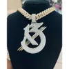 VVS diamond men hip-hop necklace 925 sterling silver fine jewelry pendants charms for jewelry making