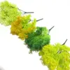 Flores decorativas Plantas simuladas Materiais de parede artificial 6 ramos de ninho de ninho de grama planta de água verde 2pcs