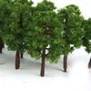 Fleurs décoratives 20pcs 8cm mini modèles arbres micro paysage décor de train de train accessoires