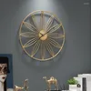 Wall Clocks 50-60CM Clock Modern Design Large Metal Nordic Style Wathces Household Bedroom Iron Art Watch Home Decor