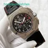Luxury AP Wrist Watch Royal Oak Offshore Series Limited Edition Red Inversed Time Standard Automatic Mechanical Mens Watch 26133st Precision Steel 48 mm