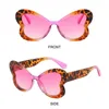 Sonnenbrille Gradient Butterfly Trendy Candy Farbe UV400 Ladies Party Brillen farbenfrohe Farbtöne