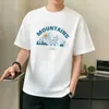 メンズトレンディストリートヒップホップスタイルコットンショートスリーブTシャツ丸首