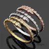 Bangle Tennis Love projektant biżuterii Diamond Piękny wąż sier Rose Gold Jewellery Copper Party Wedding Charm dziewczyna węża bransoletka
