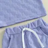 Ensembles de vêtements pour les petites filles pour bébé filles garçons 2 pièces T-shirt à manches courtes T-shirt à manches courtes et shorts élastiques ensembles de vêtements mignons