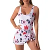 Costume da bagno da bagno da bagno fiore conservatore e gonna per stenderne per stenderlo stroje kapielowe damskie maillots de bain femme