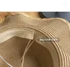 Wide Brim Hats Hat Women's Summer Wavy Brimmed Straw Korean Versatile Pearl Casual Sunscreen Beach Sun