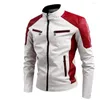 Men's Jackets 2024 Brand Casual Warm Fleece Biker Bomber PU Jacket Male Windproof Winter Vintage Overcoat Motorcycle Leather